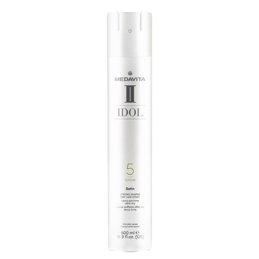 MedaVita Idol Satin (5) ultra suchý silný lak na vlasy 500 ml