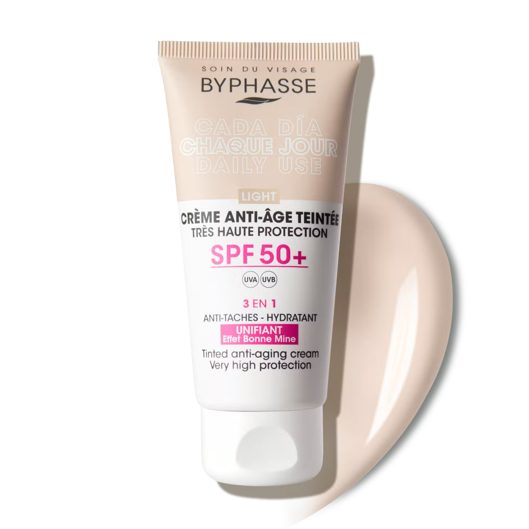 Byphasse anti-aging tónující (light) pleťový krém (SPF 50) 50 ml