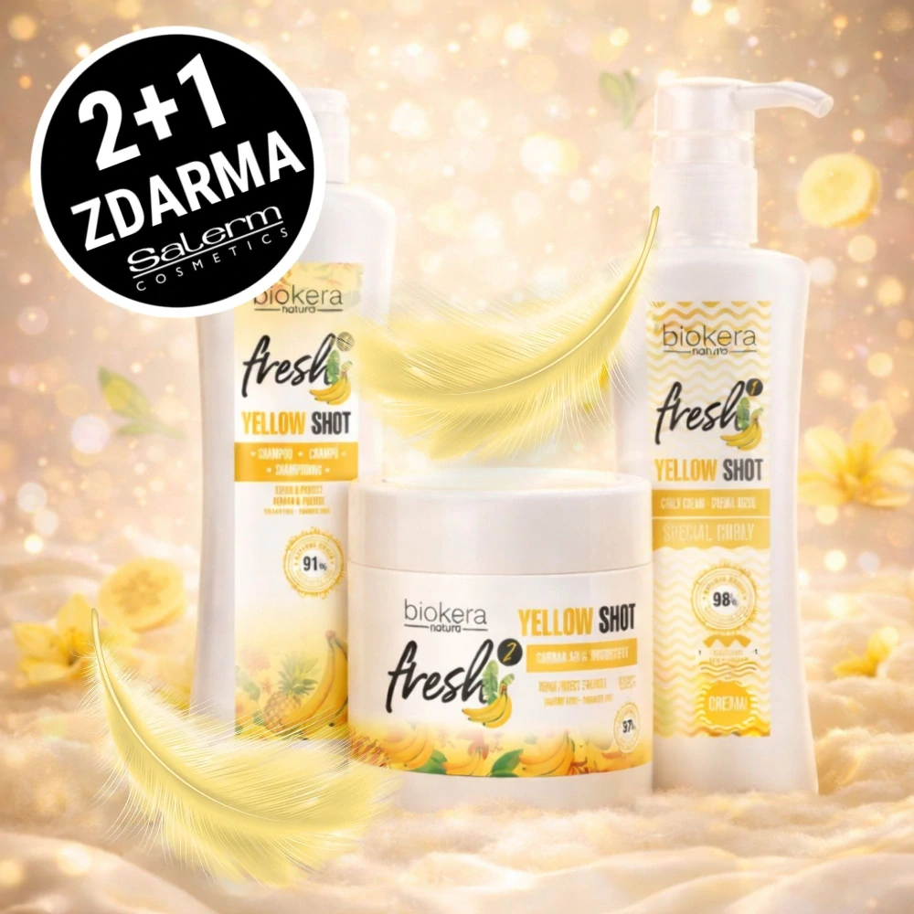 Akce 2+1 Zdarma! Salerm Biokera Yellow Shot kosmetická sada pro vlnité vlasy