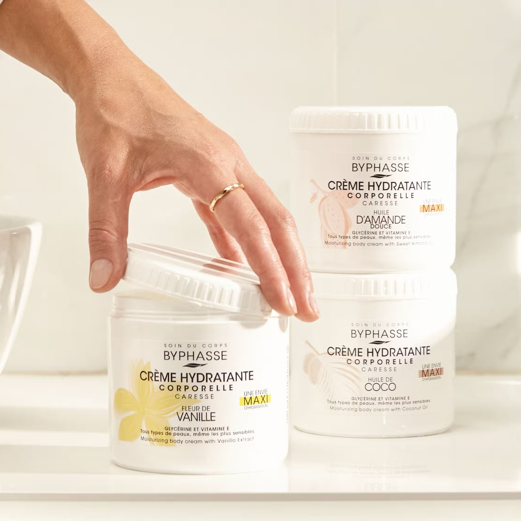 Byphasse hydratační tělový krém s výtažkem z vanilky 500 ml