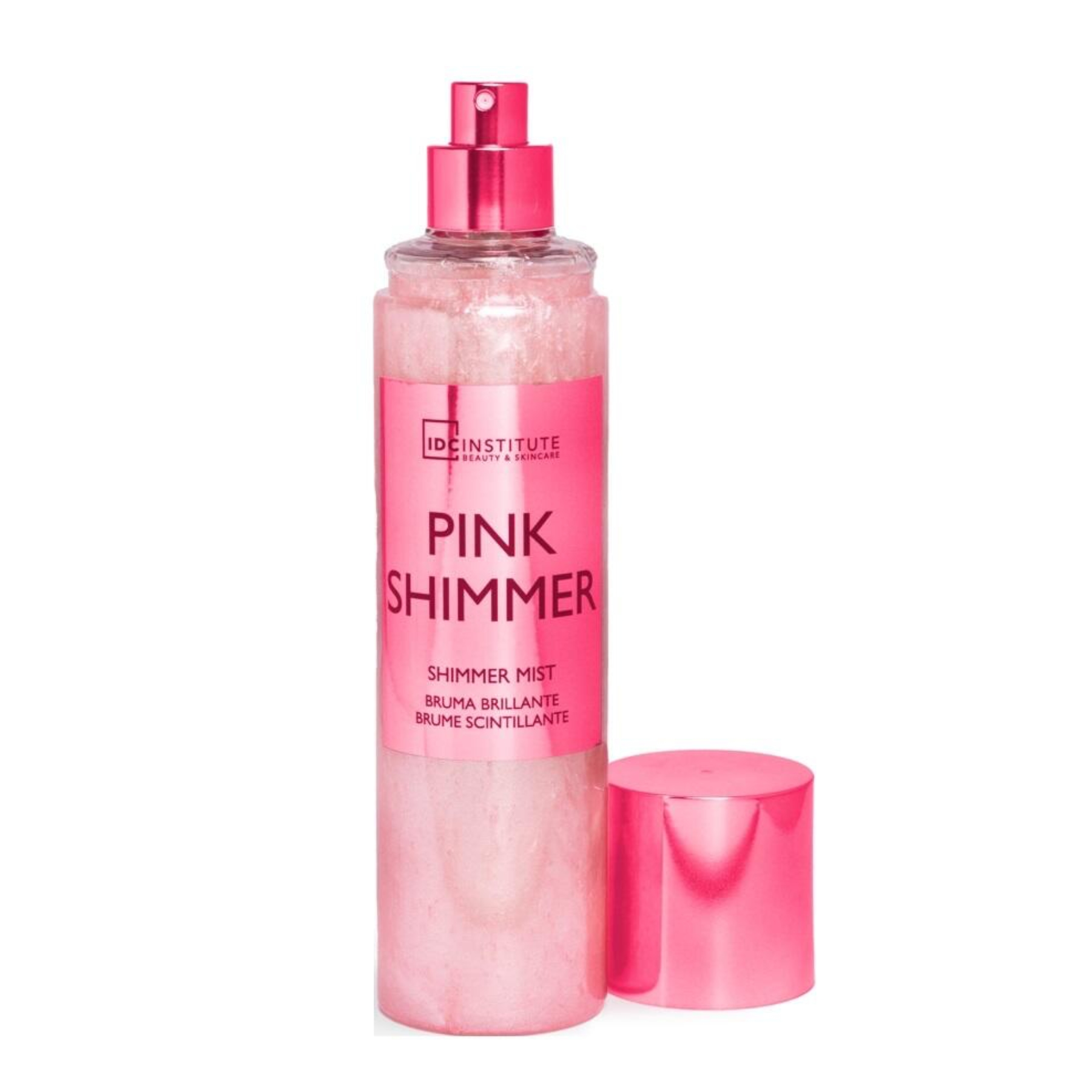 IDC Pink Shimmer rozjasňující tělová mlha s růžovým třpytem 150 ml
