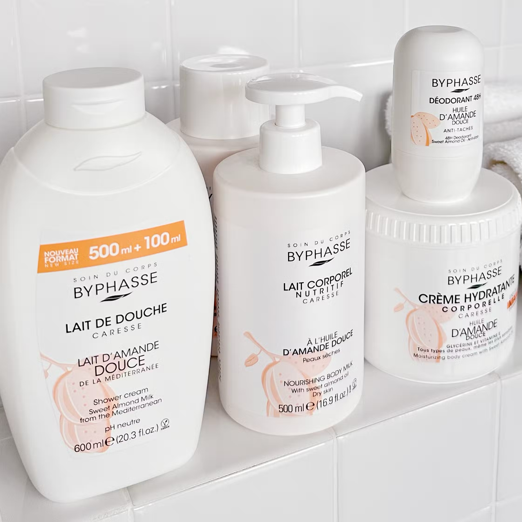 Byphasse sprchový krém mandlové mléko 600 ml