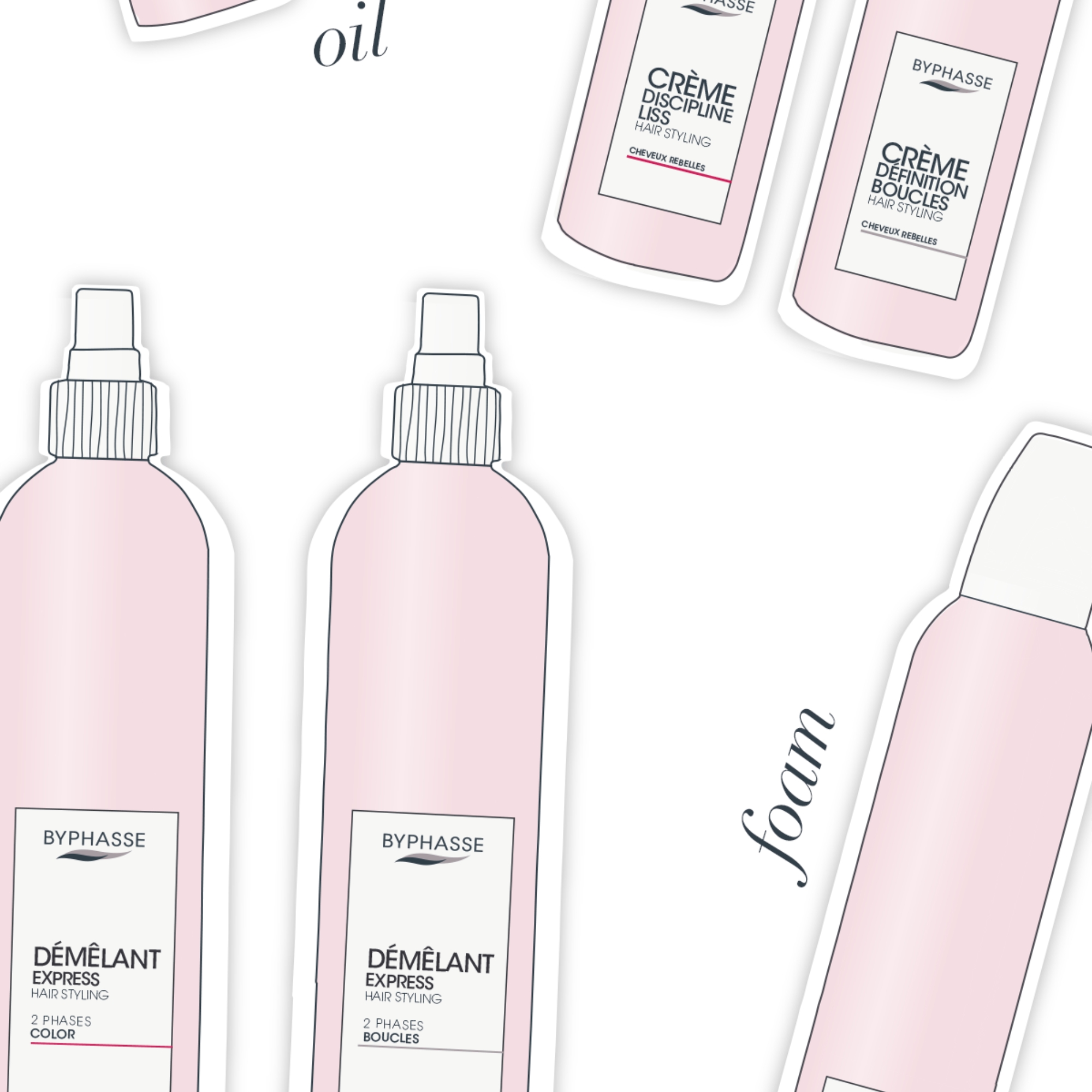 Byphasse Styling Foam Activ Boucles pěna pro vlnité vlasy 300 ml