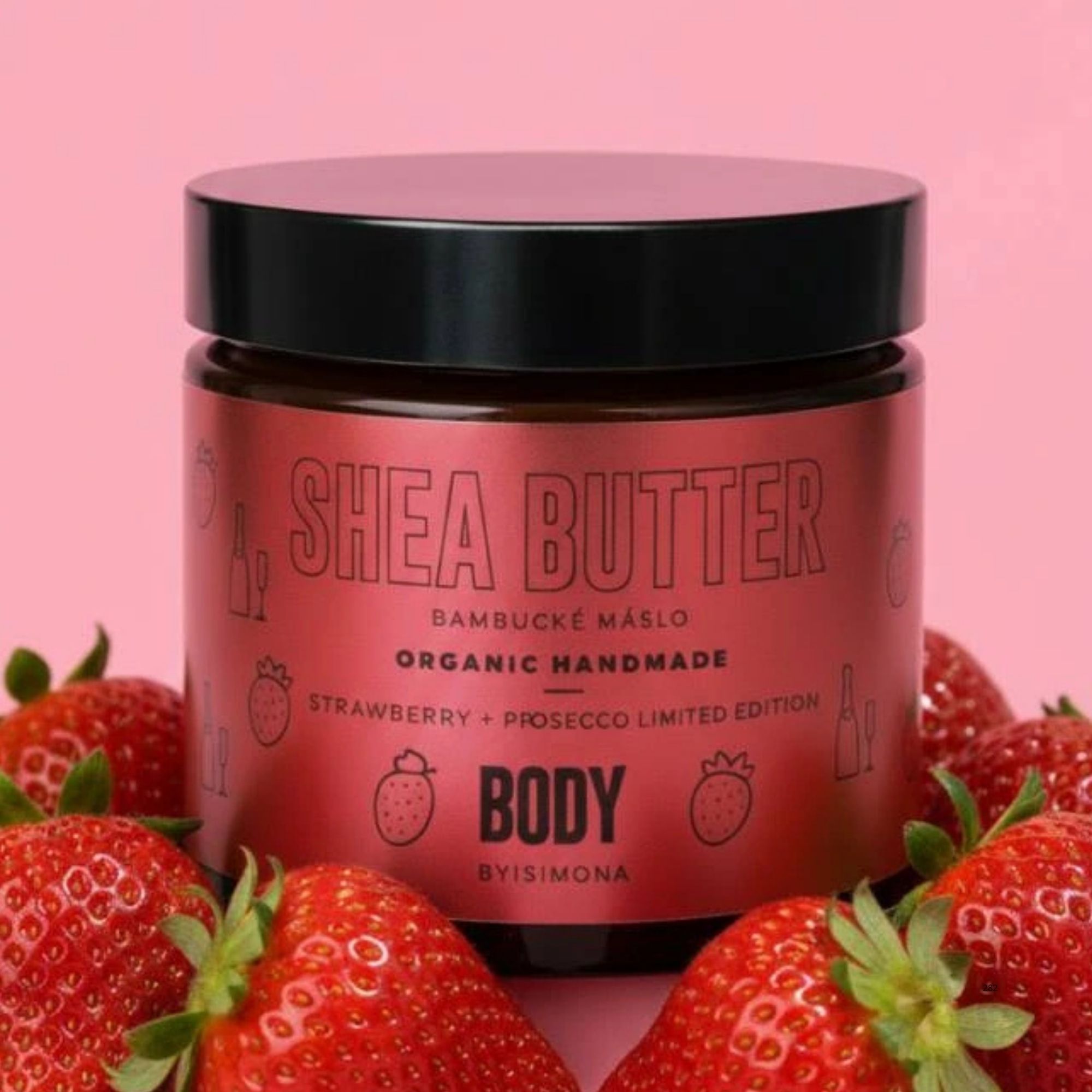 Body by Simona Strawberry & Prosecco bambucké máslo pro hydrataci 250 ml