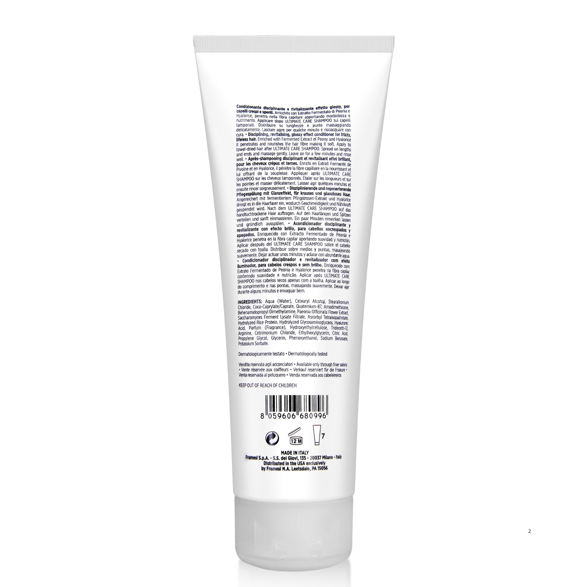 Framesi ULTIMATE CARE kondicionér pro hladké vlasy 250 ml
