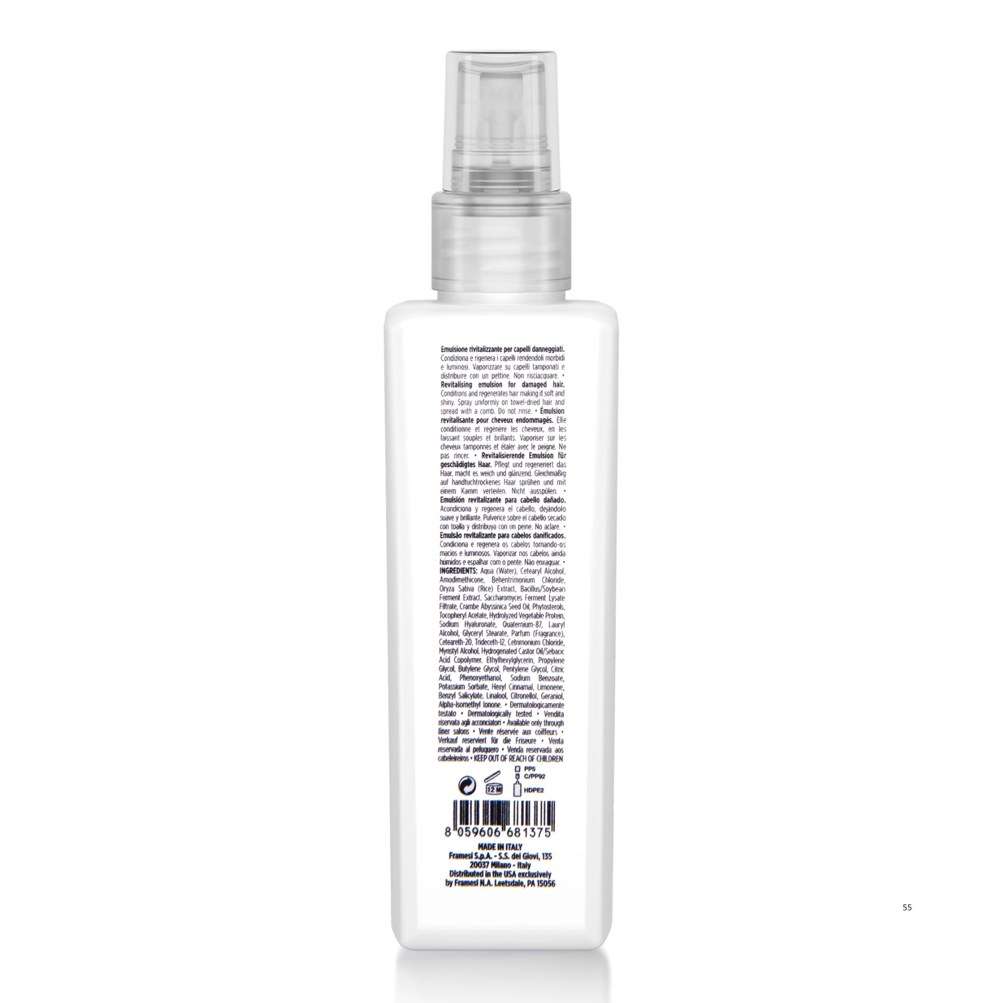 Framesi RESTRUCTURE bez-oplachový sprej pro extra poškozené vlasy 150 ml