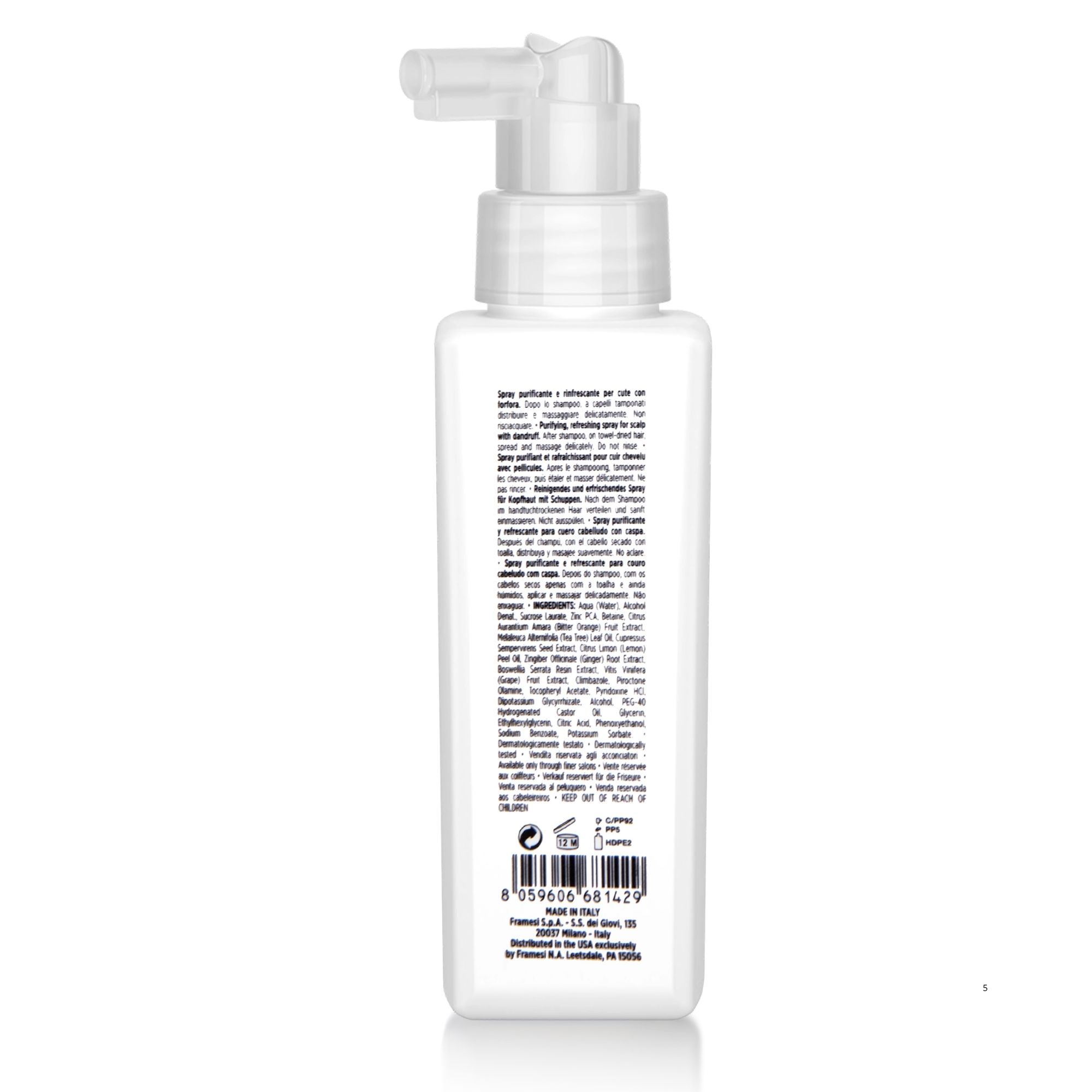Framesi PURIFYING sprej proti lupům 100 ml