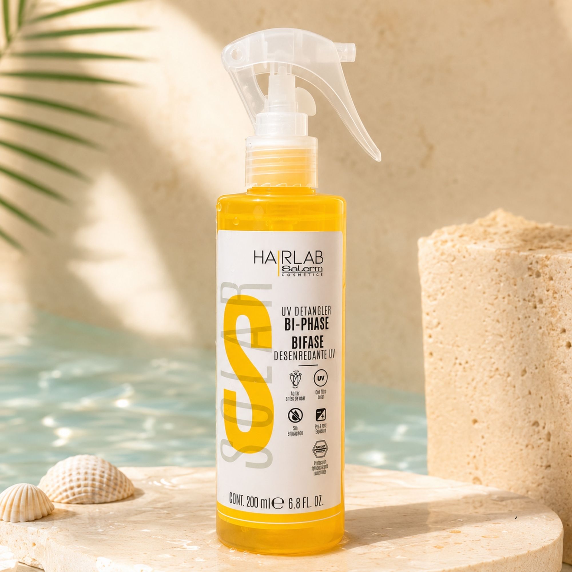 Salerm SOLAR BI-PHASE UV Detangler dvousložkový kondicionér na vlasy 200 ml