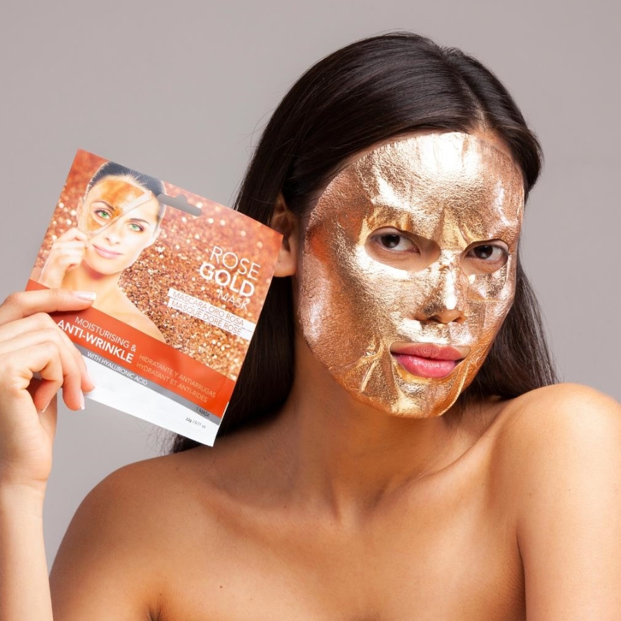 IDC Rose Gold Mask hydratační slupovací maska proti vráskám 22 g