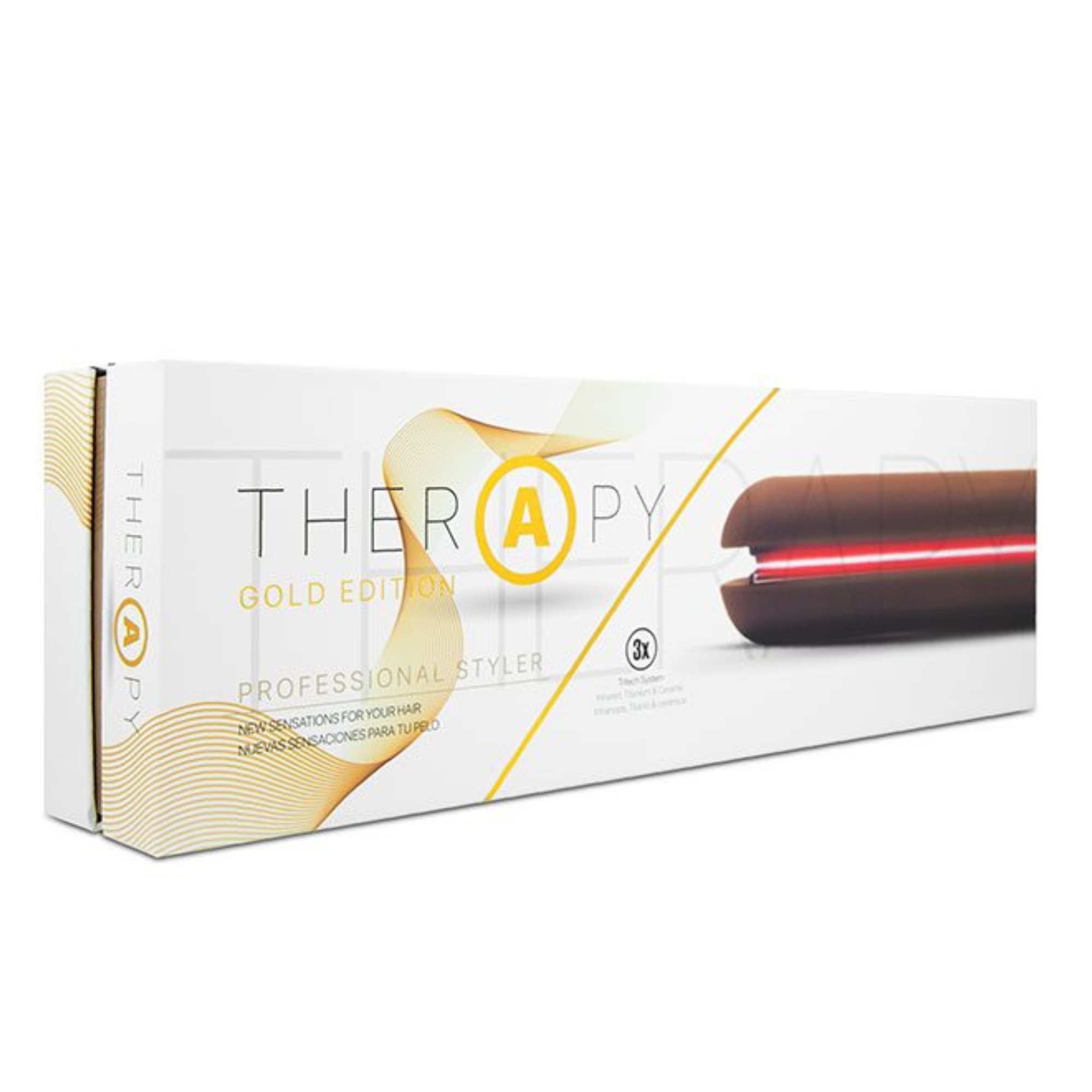 Salerm Therapy Marron profesionální infračervená žehlička na vlasy hnědá