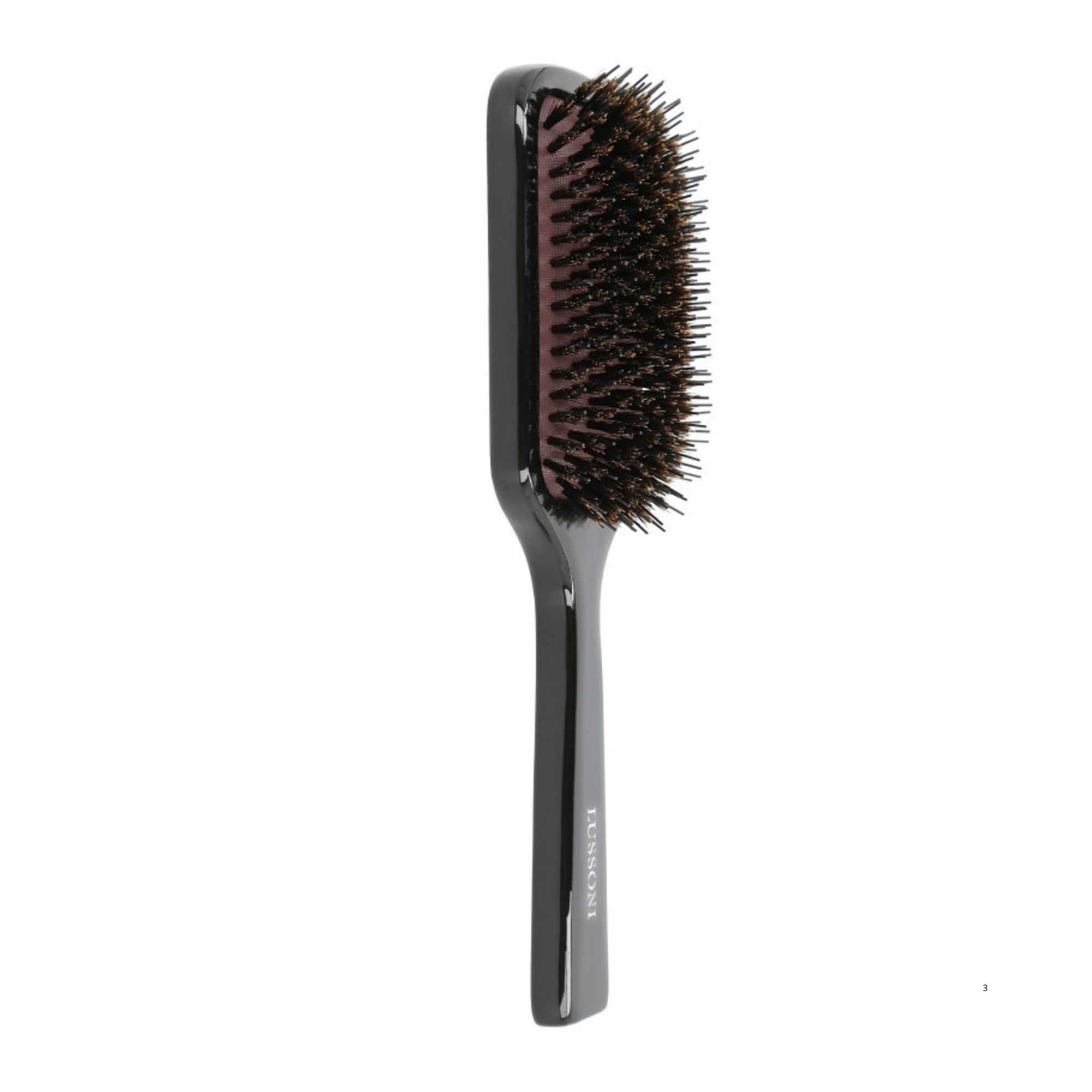 LUSSONI Natural Style plochý oválný kartáč s kančími štetinami