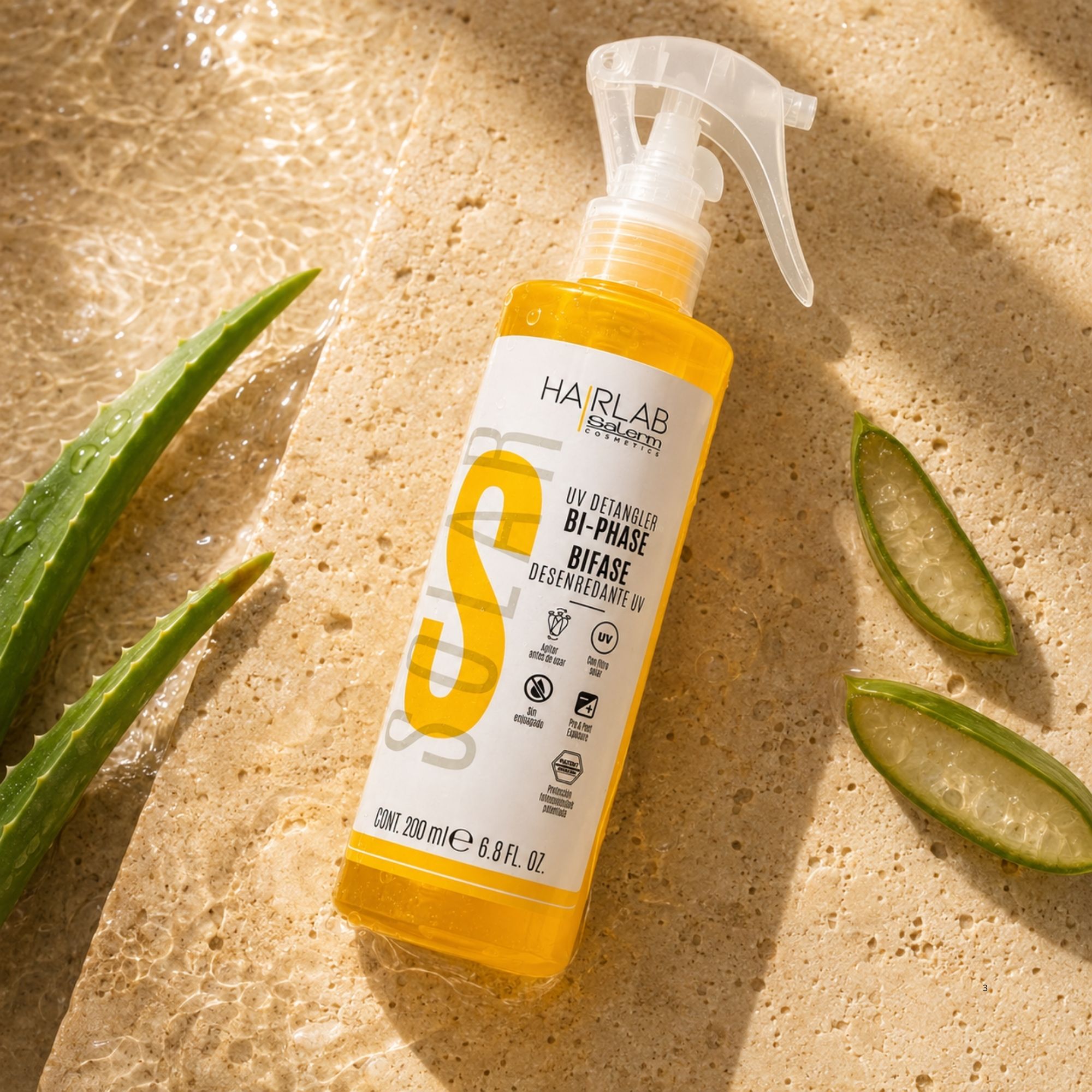 Salerm SOLAR BI-PHASE UV Detangler dvousložkový kondicionér na vlasy 200 ml