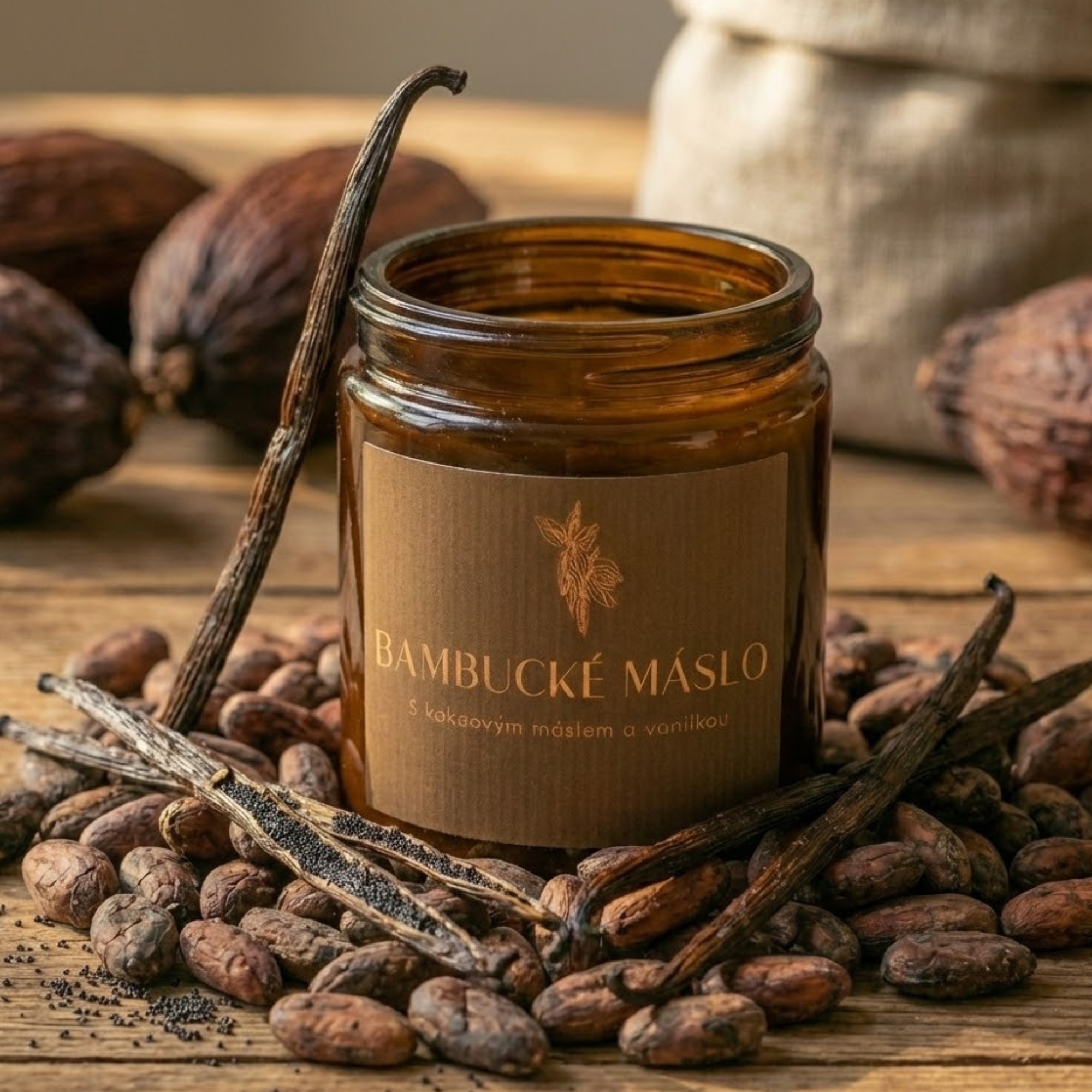 Farm.inc Šlehané bambucké máslo Cacao a vanilla 180 ml