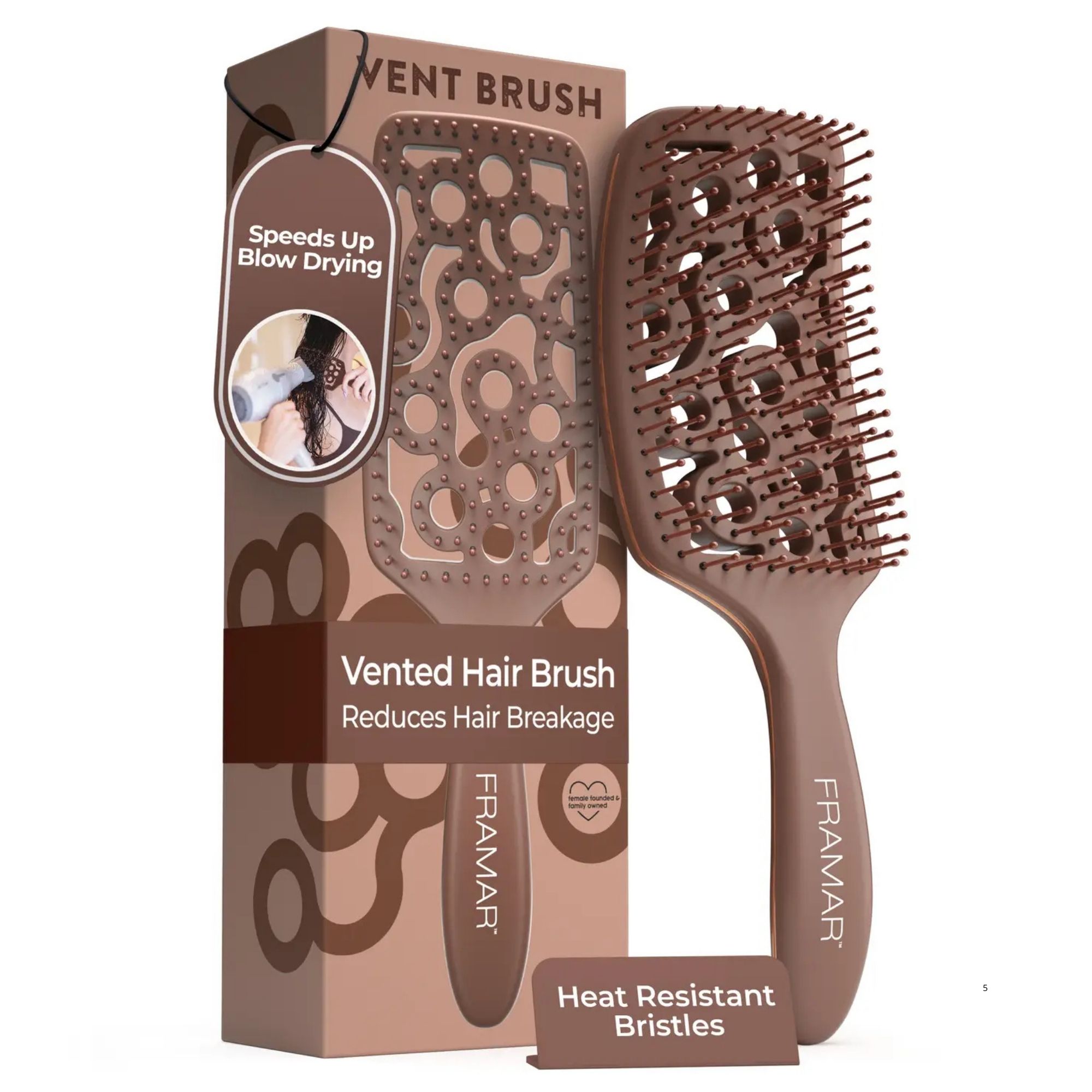 Framar Vent Brush Chocolate kartáč na vlasy