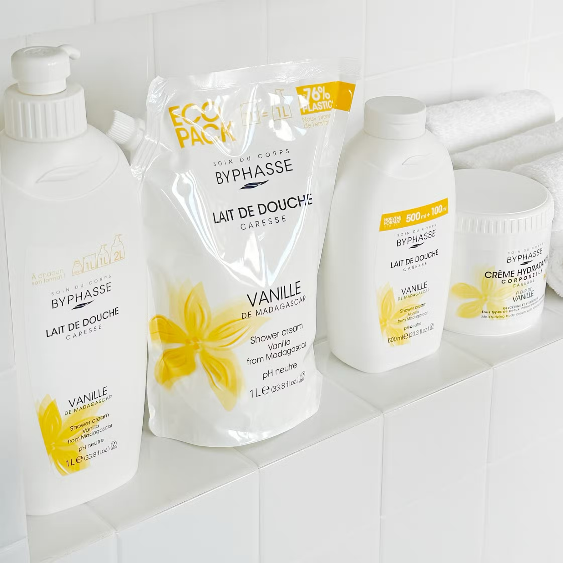 Byphasse hydratační tělový krém s výtažkem z vanilky 500 ml