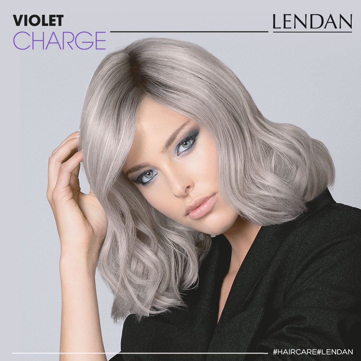 Lendan Violet Charge tónující šampón pro blond vlasy 300 ml