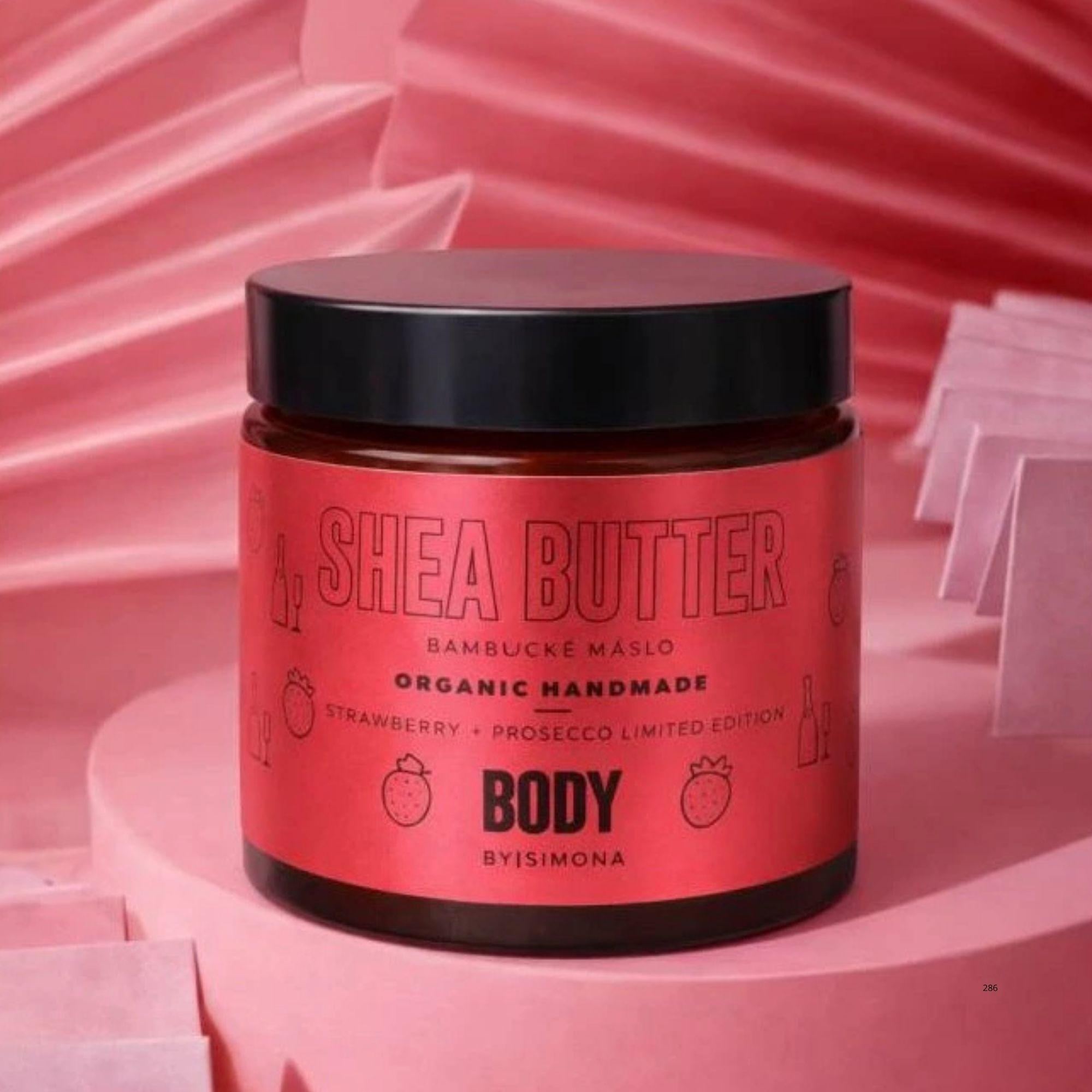 Body by Simona Strawberry & Prosecco bambucké máslo pro hydrataci 250 ml