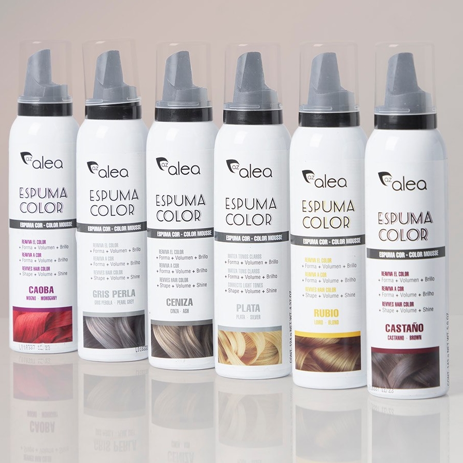 Alea Espuma Color barevná tužící pěna na vlasy POPELAVÁ 150 ml