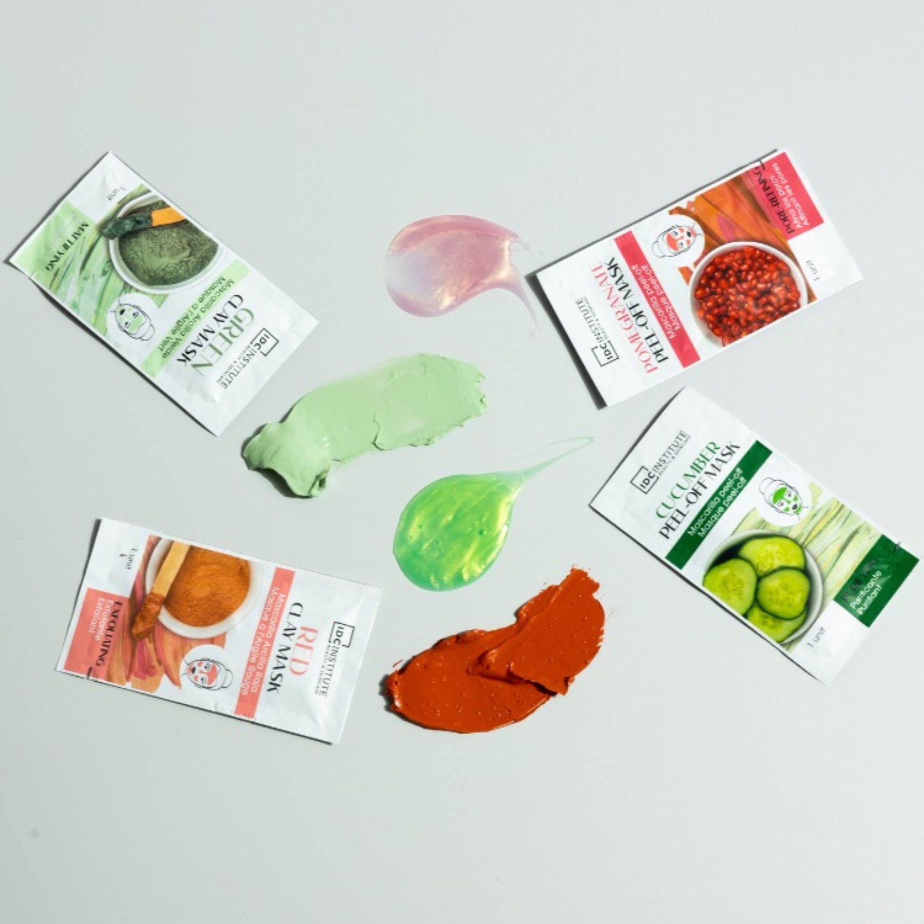 IDC Cucumber Peel-Off pleťová maska pro unavenou pleť 3x8 g