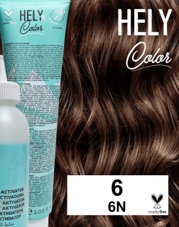 Hely Color permanentní barva na vlasy - tmavá blond (6/6N) 60 ml
