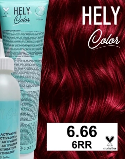 Hely Color permanentní barva na vlasy - tmavá blond červená intenzivní (6.66/6RR) 60 ml