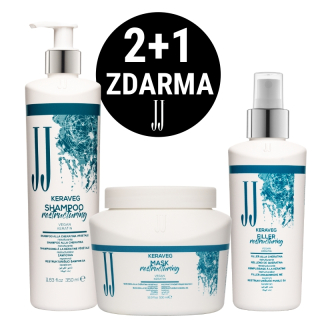 Akce 2+1 zdarma! JJ Keraveg kosmetická sada pro obnovu vlasů