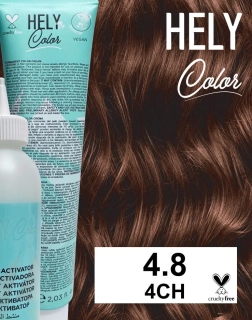 Hely Color permanentní barva na vlasy - hnědá čokoláda (4.8/4CH) 60 ml