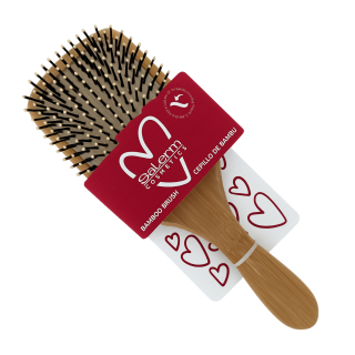 Salerm Bamboo Brush velký plochý hranatý kartáč