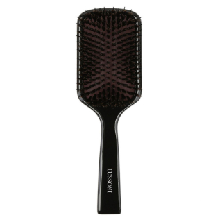 LUSSONI Natural Style plochý hranatý kartáč s kančími štetinami